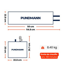 Miniature Chauffe-eau vertical simple résistance  9L - 12v -  PUNDMANN N° 1