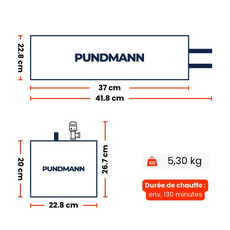 Miniature Chauffe-eau vertical simple résistance 6L - 12v -  PUNDMANN N° 2