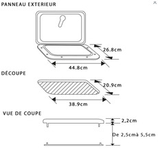 Miniature LANTERNEAU EXTRA PLAT   448 x 268 mm - EURO 1  -  NUEVO RADE N° 2