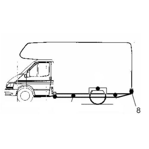 Angle de Pare-choc Arrière GAUCHE  – Spécial Chausson Welcome 35 (Gamme 1999)