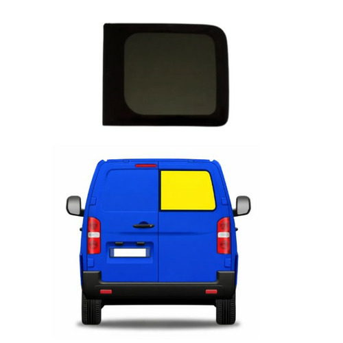 Baie fixe  - 675 x 495 mm   - PORTE ARRIERE DROIT EN VERRE SECURIT - JUMPY/ EXPERT APRES 2016