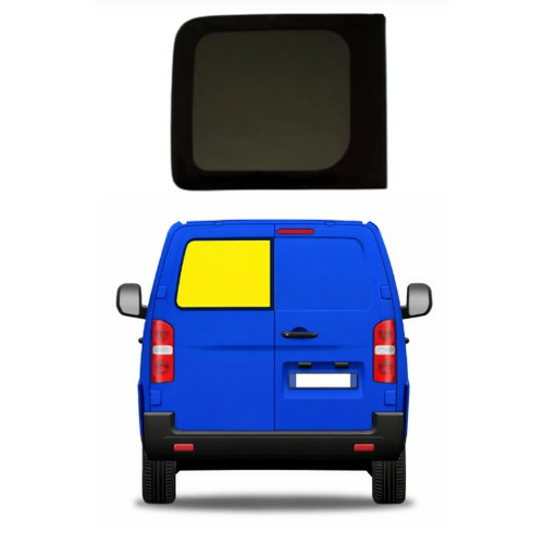 Baie fixe  - 675 x 495 mm   - PORTE ARRIERE GAUCHE EN VERRE SECURIT - JUMPY/ EXPERT APRES 2016