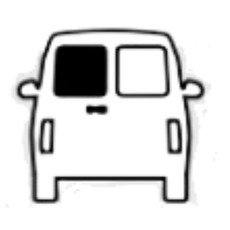 Miniature Baie fixe  - 675 x 495 mm   - PORTE ARRIERE GAUCHE EN VERRE SECURIT - JUMPY/ EXPERT APRES 2016 N° 1