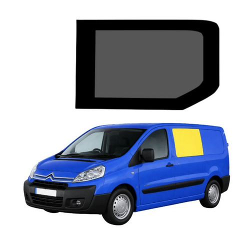 Baie fixe  - 790 x 550 mm   - PORTE AVANT GAUCHE EN VERRE SECURIT - BERLINGO CITROEN (2008 - 2018 )