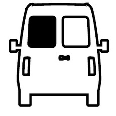 Miniature Baie FIXE pour porte arrière gauche pour MERCEDES SPRINTER 2007 - 2018 / VW CRAFTER de 2007 à 2016 - L3-L4-L5 - N° 2