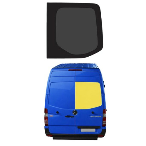 Baie FIXE pour porte arrière DROITE pour MERCEDES SPRINTER 2007 - 2018 / VW CRAFTER de 2007 à 2016 - L3-L4-L5 -