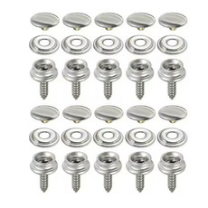 Miniature boutons poussoirs en acier inoxydable  -  LOT DE 10  N° 0