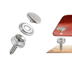 Miniature boutons poussoirs en acier inoxydable  -  LOT DE 10  N° 1