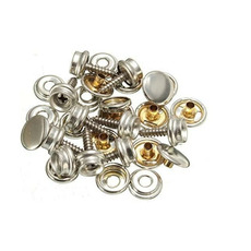 Miniature boutons poussoirs en acier inoxydable  -  LOT DE 10  N° 2