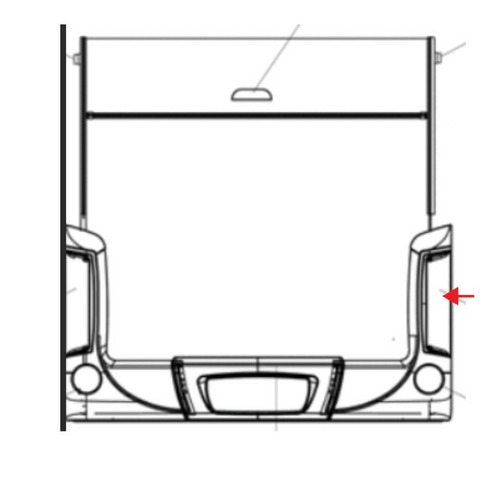 Feu arrière droit pour Caravelair Rubis 310 (modèle 2019)