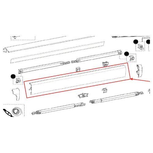 Barre de charge blanche 350 cm pour store 5200 - THULE