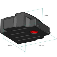 Miniature Réservoir d'eaux usées 90L pour Ford Transit (Depuis 2015) - APLAST N° 1