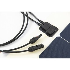 Miniature Panneau souple 12V I 70Wc I cellules Sunpower® back contact I Tedlar blanc I ETFE polymère - AVEC BOITE DE JONCTION AU DOS - ENERGIE MOBILE  N° 2