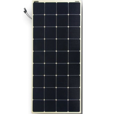 Miniature Panneau souple 12V I 142Wc I cellules Sunpower® back contact I Tedlar blanc I ETFE polymère I AVEC BOITE JONCTION SOUS PANNEAU - ENERGIE MOBILE N° 0