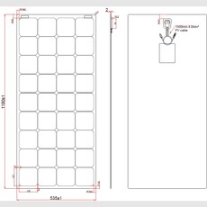 Miniature Panneau souple 12V I 142Wc I cellules Sunpower® back contact I Tedlar blanc I ETFE polymère I AVEC BOITE JONCTION SOUS PANNEAU - ENERGIE MOBILE N° 3