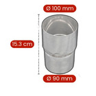 Miniature Adaptateur de cheminée 90-100 mm (INOX) pour poêle à bois N° 1