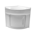 Miniature ATTENTION Produit imparfait | MEUBLE D'ANGLE + LAVABO D''ANGLE ENCASTRABLE BLANC EN PST 41,8 x 41,8 x H51 cm N° 1