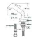 Miniature ATTENTION Produit imparfait | Kit douchette - FLEXIBLE 2,5 m - BLANC - OSCULATI N° 1