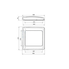 Miniature Lanterneau Omnivent 40x40 blanc + ventilateur 12 volts - THULE N° 1