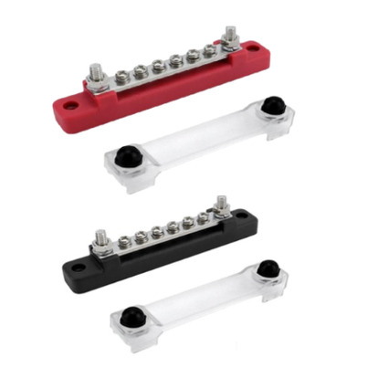 PACK Busbar de Distribution Négatif et Positif Hybride  | 2 x M6 + 6 Vis de Raccordement de 4 mm |