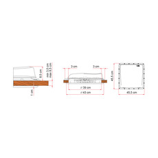 Miniature LANTERNEAU VENT 40 X 40 CRISTAL - FIAMMA N° 3 Miniature LANTERNEAU VENT 40 X 40 CRISTAL - FIAMMA N° 3