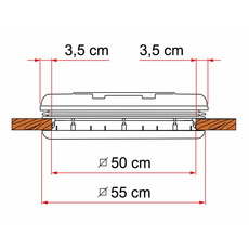 Miniature LANTERNEAU VENT 50 X 50 BLANC - FIAMMA N° 3 Miniature LANTERNEAU VENT 50 X 50 BLANC - FIAMMA N° 3