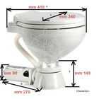 Miniature ATTENTION Produit imparfait | WC électrique compact 24V à broyeur – cuvette porcelaine, lunette plastique Soft Close blanche – OSCULATI N° 2