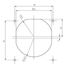 Miniature ATTENTION Produit imparfait | Socle P17 à encastrer  GRIS 132 x 145 mm (Fermeture magnétique)-ABL N° 1