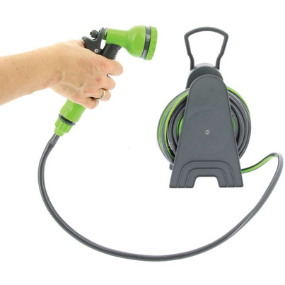 ATTENTION Produit imparfait | TUYAU D'EAU AVEC ENROULEUR COMPACT 10 METRES - OPTIMA