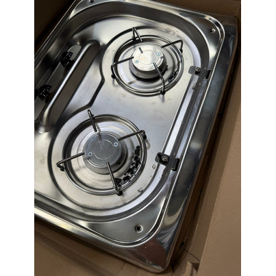 ATTENTION Produit imparfait | Table de cuisson 2 feux avec couvercle