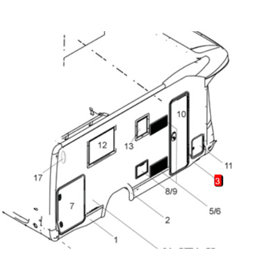 bas de caisse avant droit  - Challenger 2016 Quartz 288EB -