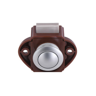 Serrure Mini Push Lock - Φ20 mm - Entraxe de 36 mm - Chrome perlé