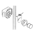 Miniature Serrure Mini Push Lock - Φ20 mm - Entraxe de 36 mm - Chrome N° 1