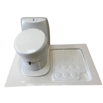 Pack sanitaire complet : Toilette Premium pivotante à 180° (chasse 12V, système SOG) + Receveur de douche 800 x 700 mm - COTE GAUCHE