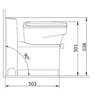 Miniature Pack sanitaire complet : Toilette Premium pivotante à 180° (chasse 12V, système SOG) + Receveur de douche 800 x 700 mm - COTE GAUCHE N° 2