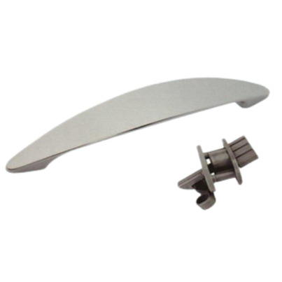 Poignée de serrure de meuble  - Φ20 mm - Entraxe de 128 mm - Chrome perle