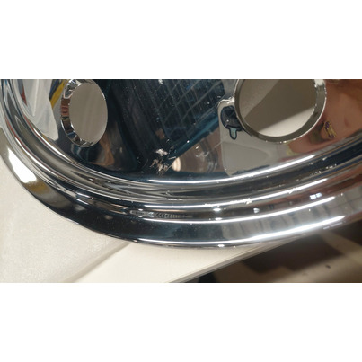 ATTENTION Produit imparfait | 2 ENJOLIVEURS ABS PLASTIQUE CHROME BRILLANT AMSTERDAM 15