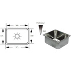 Miniature CAN Evier rectangulaire inox | 175 x 325 mm N° 1