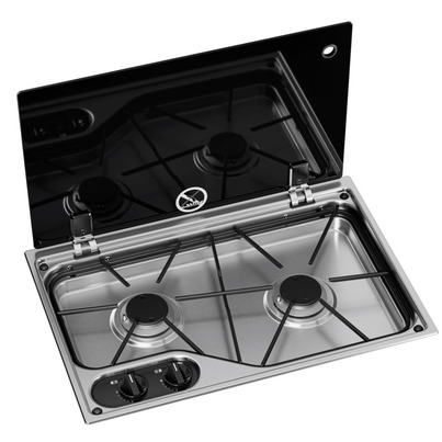 Réchaud - 2 FEUX - couvercle verre - CVH1525G - DOMETIC
