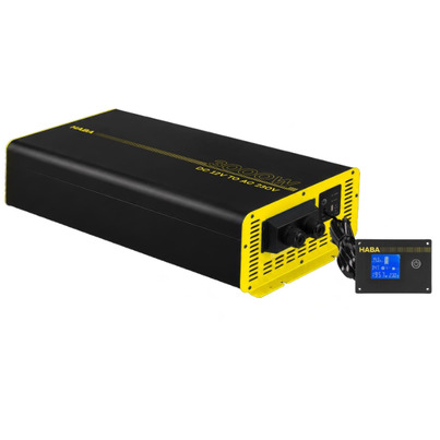 Convertisseur pur sinus 12V/230V 3000W avec priorité secteur AC et écran LCD - HABA