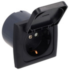 Miniature C-Line prise 230V avec couvercle et avec cadre noir - HABA  N° 0