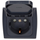 Miniature C-Line prise 230V avec couvercle et avec cadre anthracite - HABA N° 0