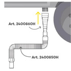 Miniature Kit d'évacuation d'eaux usées — Adaptateur universel Ø 19 - 50 mm & flexible extensible 1,09 m - HABA N° 3