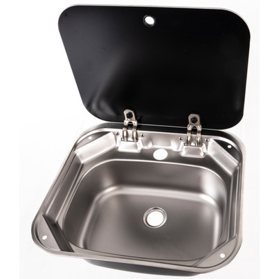 Evier avec couvercle - 415 x 365 x 195 - INOX -