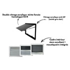 Miniature Baie projetable SQUARE en double vitrage acrylique – 1000 X 800 - Store occultant + moustiquaire N° 4