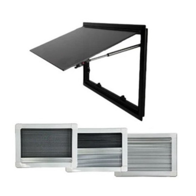 Baie projetable SQUARE en double vitrage acrylique – 900 X 900 - Store occultant + moustiquaire