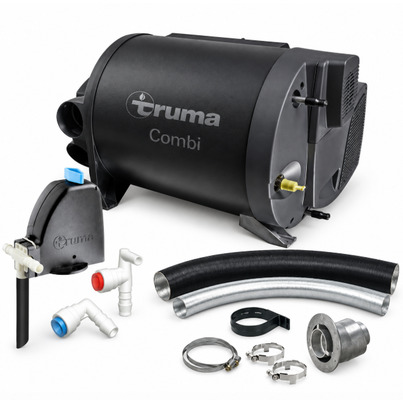 Pack Combiné Chauffage / Eau Chaude Gaz 12 V — Solution Tout-en-Un avec Raccords Eau & Évacuation pour TUYAU SOUPLE