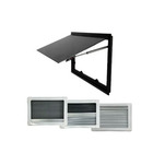 Miniature Baie projetable SQUARE en double vitrage acrylique –  400 x 450  - Store occultant + moustiquaire N° 0