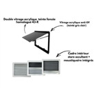 Miniature Baie projetable SQUARE en double vitrage acrylique – 550 X 600 - Store occultant + moustiquaire N° 4