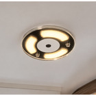 Miniature Plafonnier LED tactile miroir -  Ø 130 mm - 12/24V - BLANC CHAUD  avec veilleuse BLEUE N° 0